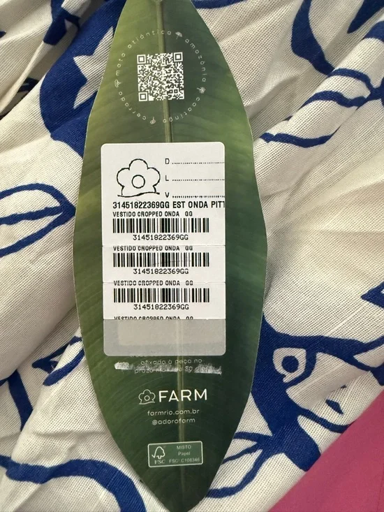 FARM Rio Blue & White Printed Tie-Shoulder Maxi Dress - Picture 2 of 2